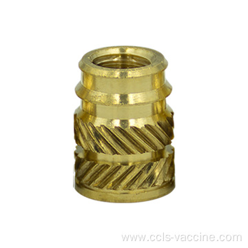 M4 press-in and injection knurled brass insert nut